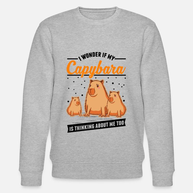 Capybara Cadeau Capybara Capibara - Sweat bio CHANGER Stanley/Stella Unisexe - gris chiné