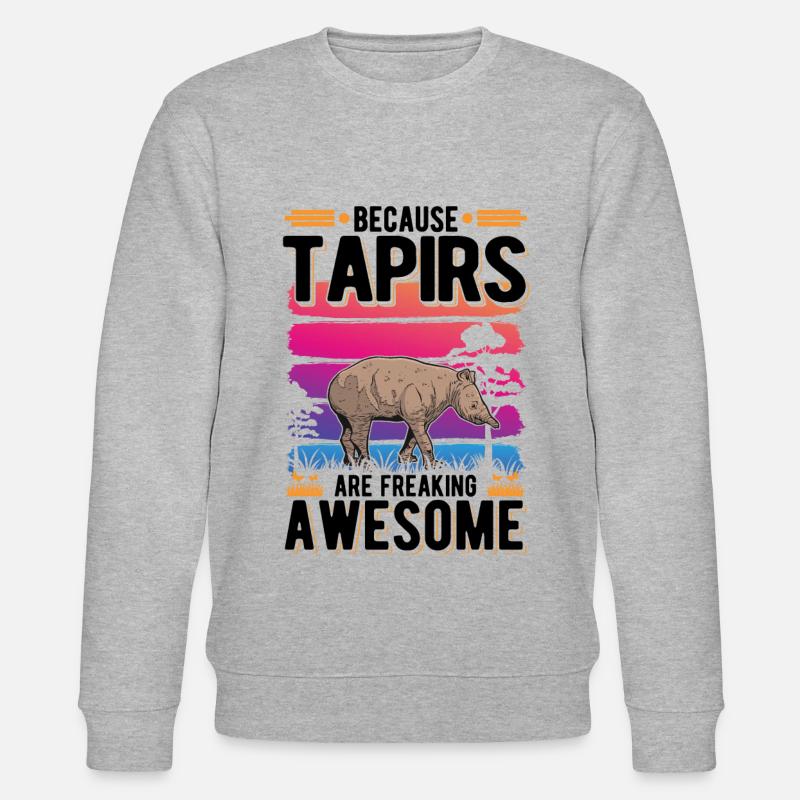 Because Tapirs are freaking awesome - Stanley/Stella Unisex Bio-Sweatshirt CHANGER  - Grau meliert