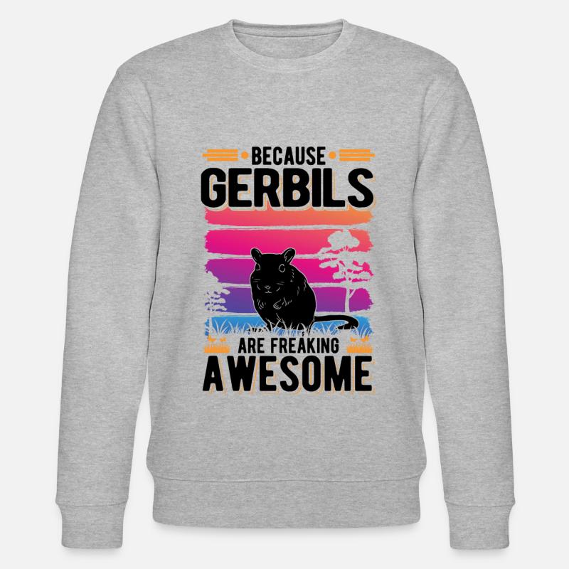 Gerbil Gift Racing Rat Germesau - Stanley/Stella CHANGER Unisex Organic Sweatshirt - heather grey
