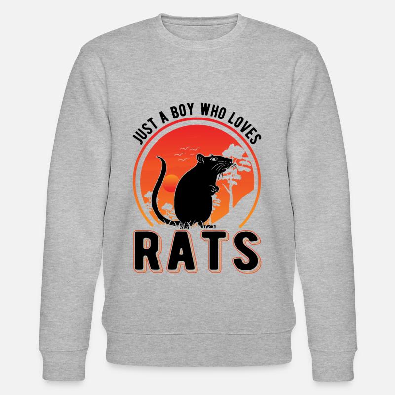 Ratte Junge Hausratte Geschenk - Stanley/Stella Unisex Bio-Sweatshirt CHANGER  - Grau meliert