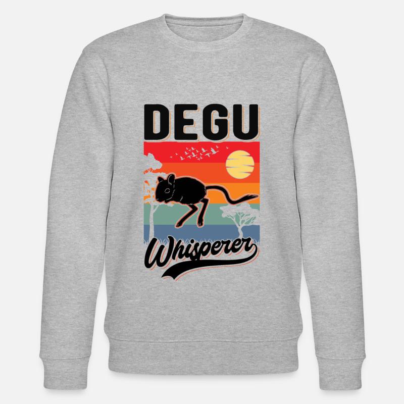 Degu Flüsterer Degu Whisperer - Stanley/Stella Unisex Bio-Sweatshirt CHANGER  - Grau meliert