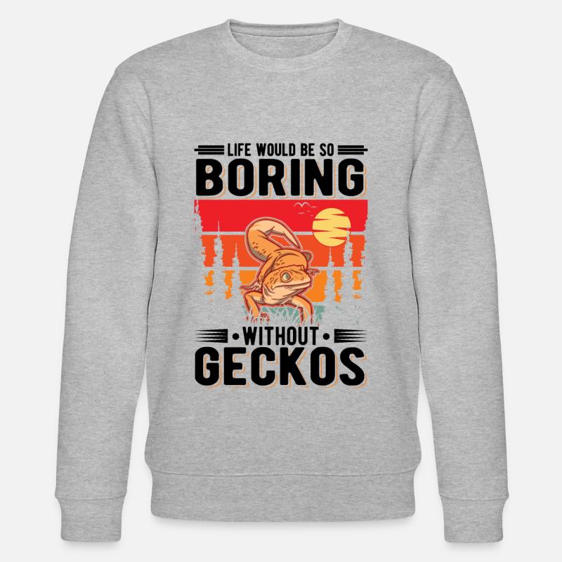 Gecko Cadeau Léopard Gecko - Sweat bio CHANGER Stanley/Stella Unisexe - gris chiné
