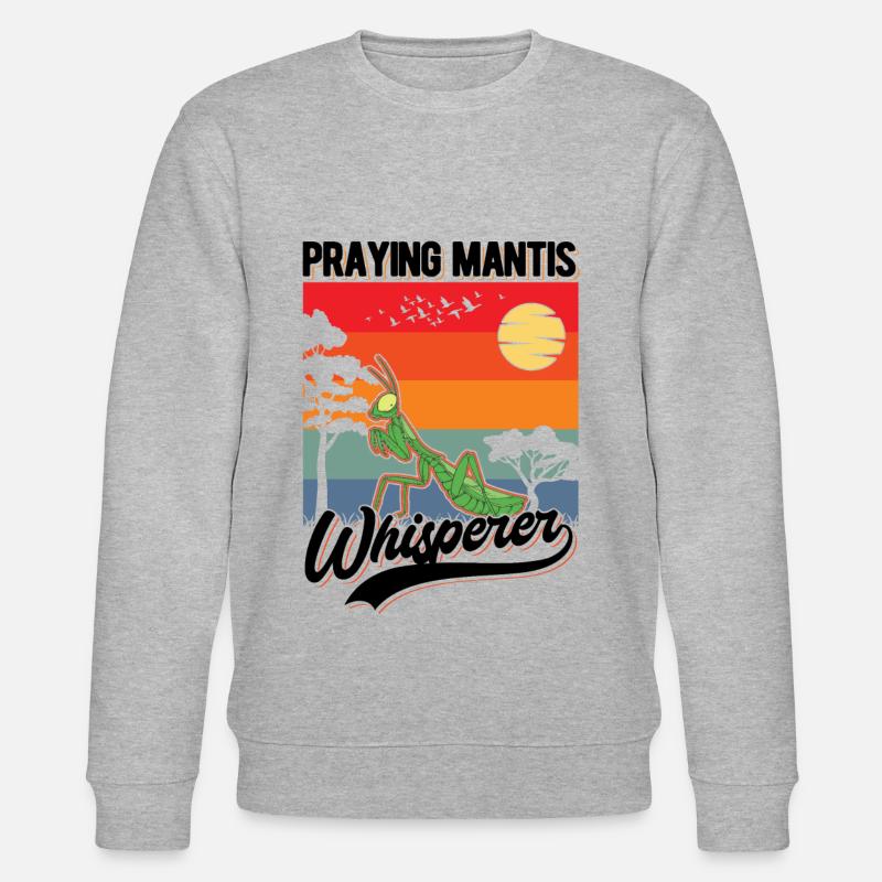 Gottesanbeterin Flüsterer Praying Mantis Whisperer - Stanley/Stella Unisex Bio-Sweatshirt CHANGER  - Grau meliert