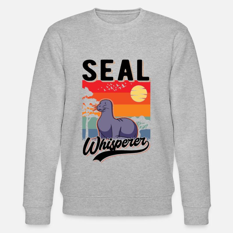 Robben Flüsterer Seal Whisperer - Stanley/Stella Unisex Bio-Sweatshirt CHANGER  - Grau meliert