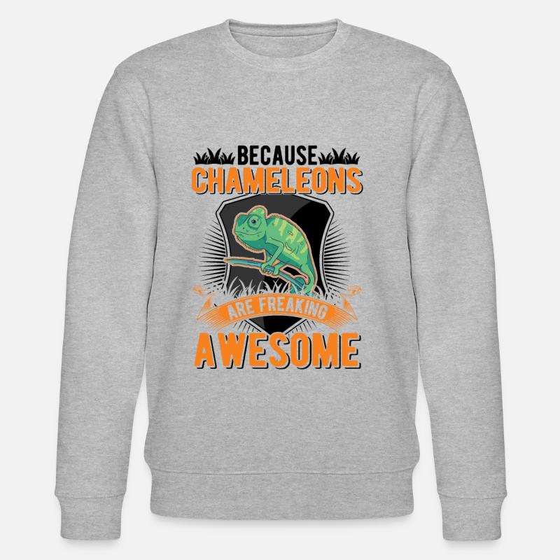 Because Chameleons are freaking awesome - Stanley/Stella Unisex Bio-Sweatshirt CHANGER - Grau meliert