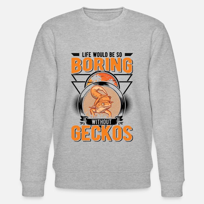 Gecko Cadeau Léopard Gecko - Sweat bio CHANGER Stanley/Stella Unisexe - gris chiné