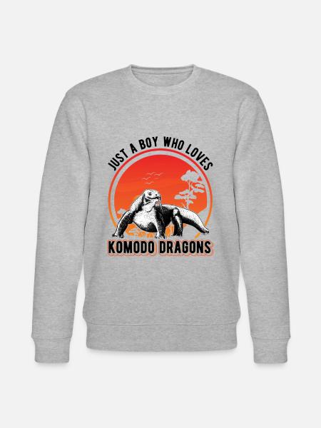 Komodo drage jente Komodo drage drage - Stanley/Stella CHANGER økologisk unisex-sweatshirt - gråmelert