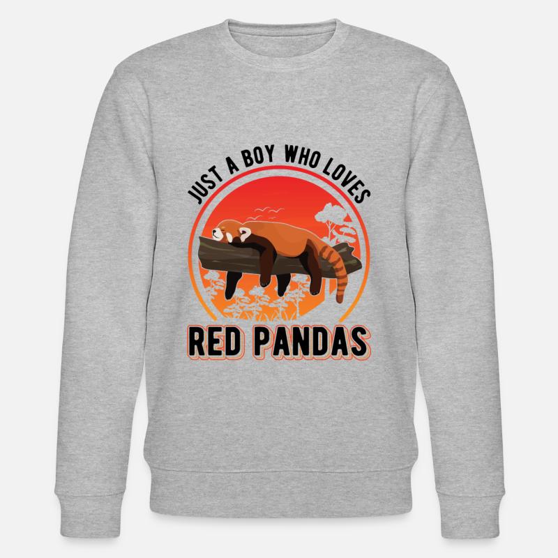 Roter Panda Junge Red Panda - Stanley/Stella Unisex Bio-Sweatshirt CHANGER  - Grau meliert