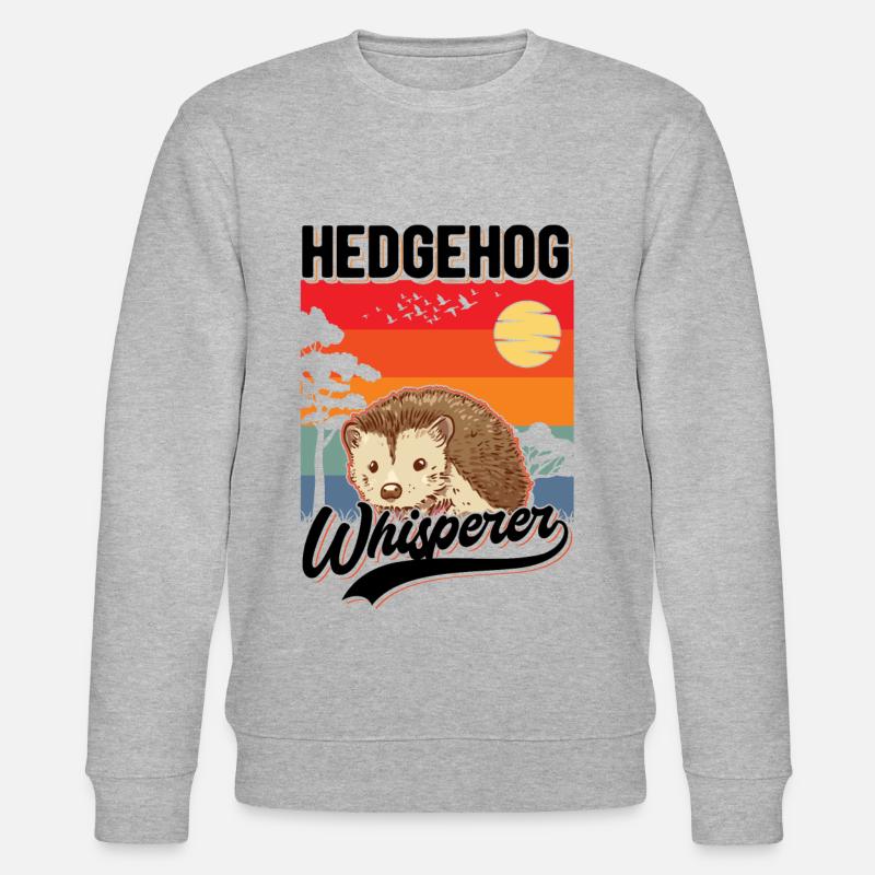 Igel Flüsterer Hedgehog Whisperer - Stanley/Stella CHANGER Unisex Organic Sweatshirt - heather grey