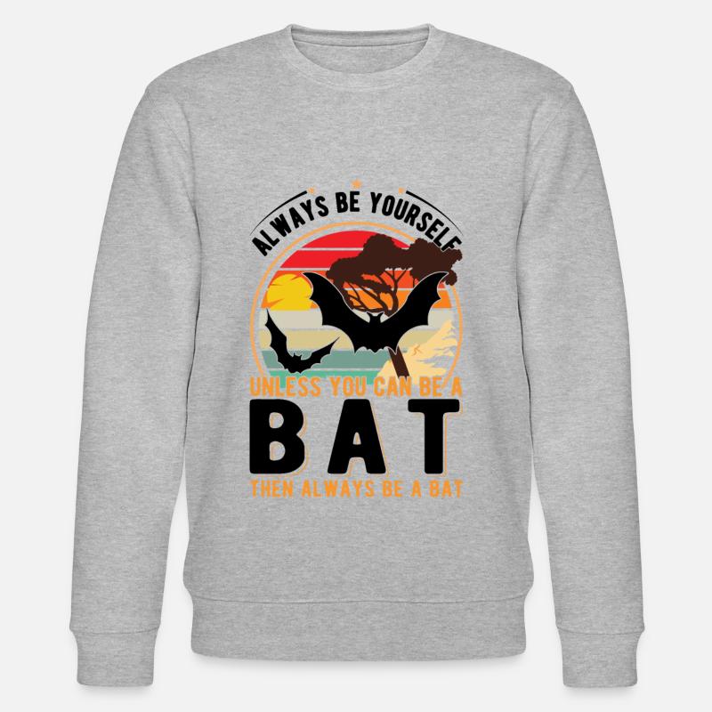 Fledermaus Liebhaber Fransenfledermaus - Stanley/Stella Unisex Bio-Sweatshirt CHANGER  - Grau meliert