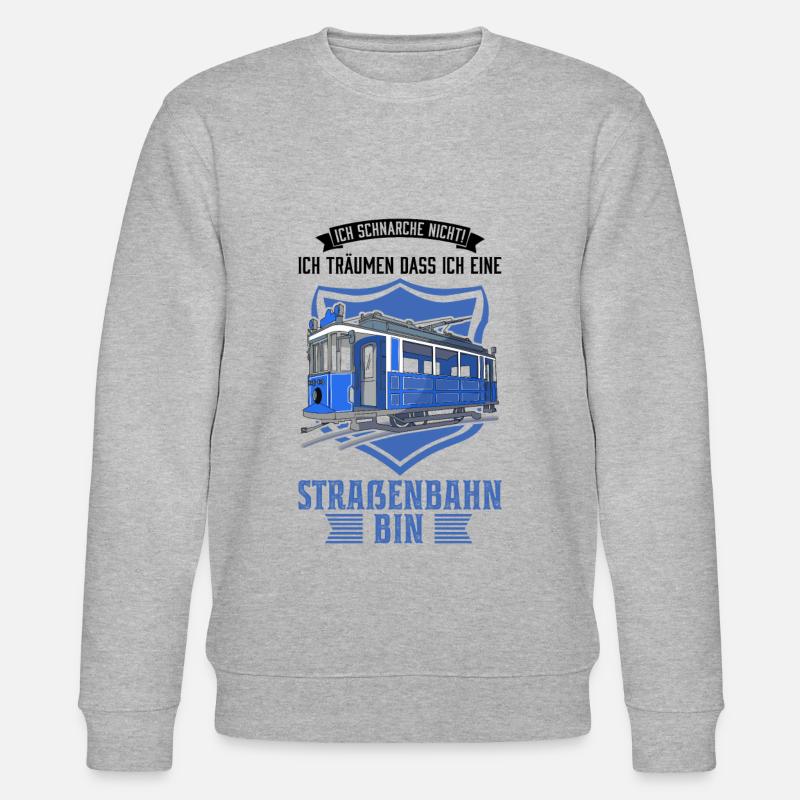 Straßenbahn Geschenk Straßenbahnfahrer Tram S-Bahn - Stanley/Stella Unisex Bio-Sweatshirt CHANGER  - Grau meliert