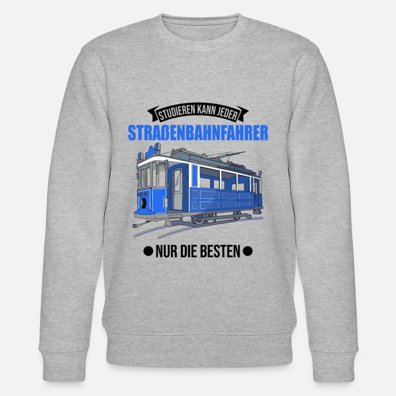 Straßenbahn Geschenk Straßenbahnfahrer Tram S-Bahn - Stanley/Stella Unisex Bio-Sweatshirt CHANGER  - Grau meliert