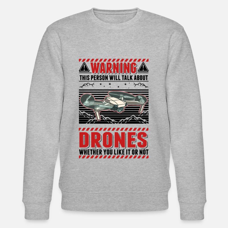 Drone Drone Pilot Quadcopter - Stanley/Stella CHANGER Unisex Organic Sweatshirt - heather grey