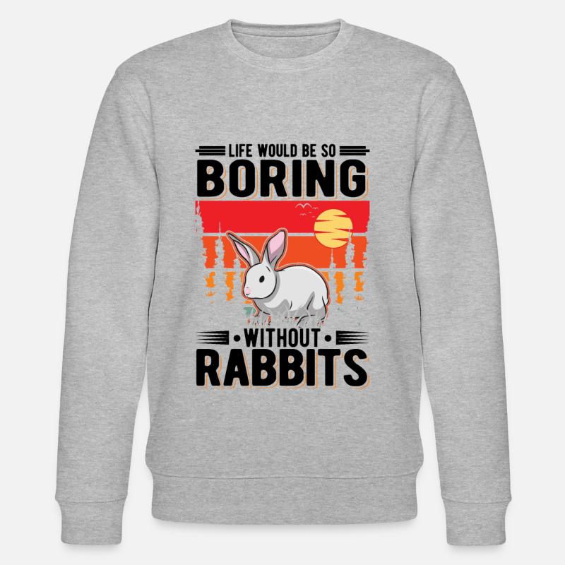 Rabbit Gift Rabbit Rabbit - Stanley/Stella CHANGER Unisex Organic Sweatshirt - heather grey