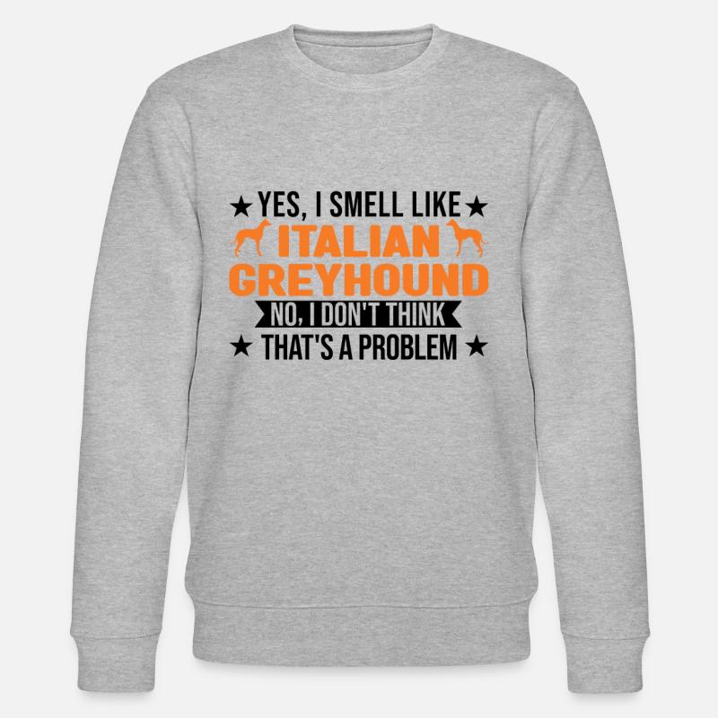 Odeur de lévrier italien - Sweat bio CHANGER Stanley/Stella Unisexe - gris chiné