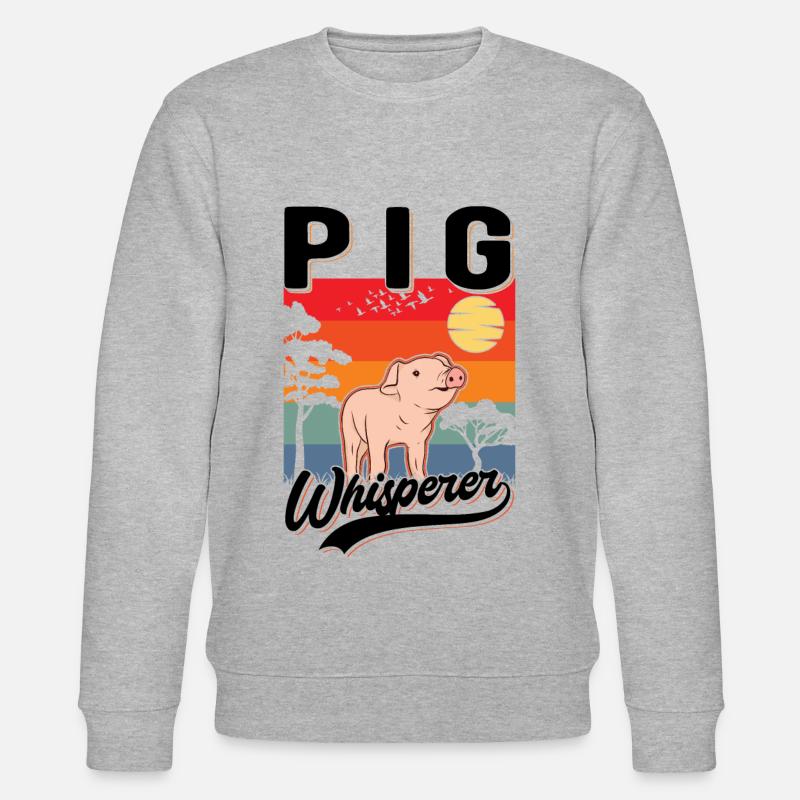 Schweineflüsterer Schweine Pig Whisperer - Stanley/Stella Unisex Bio-Sweatshirt CHANGER  - Grau meliert