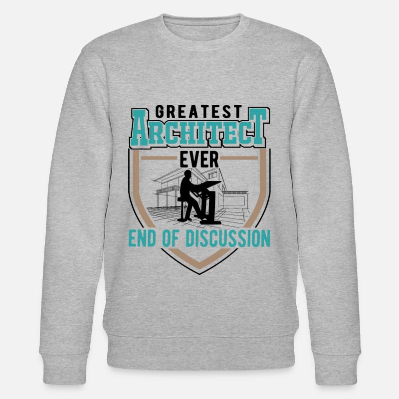 Greatest Architect Ever Architekt - Stanley/Stella CHANGER Unisex Organic Sweatshirt - heather grey