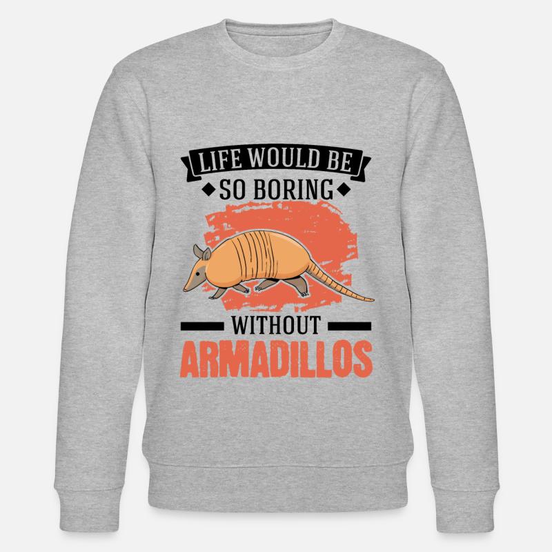Armadillo Geschenk Gürteltier - Stanley/Stella Unisex Bio-Sweatshirt CHANGER  - Grau meliert