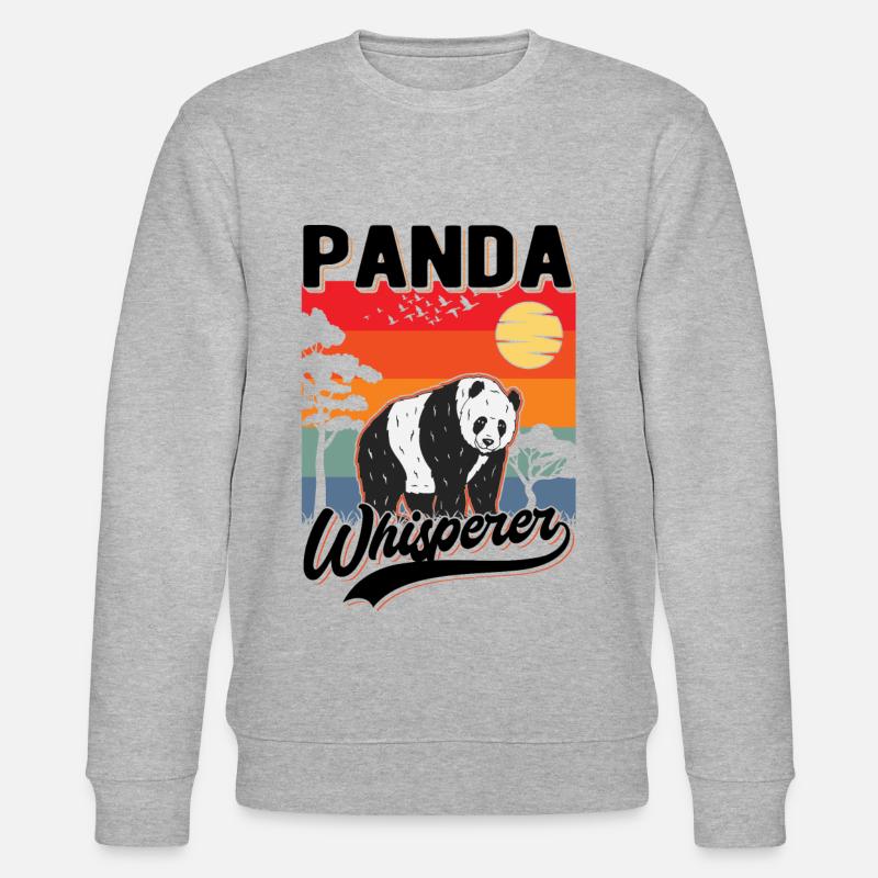 Panda Flüsterer Panda Whisperer - Sweat bio CHANGER Stanley/Stella Unisexe - gris chiné