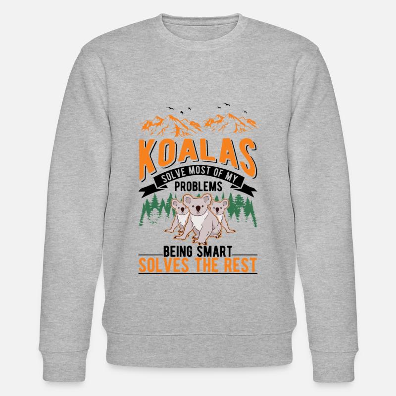Koala Gift Koala Bear - Stanley/Stella CHANGER Unisex Organic Sweatshirt - heather grey