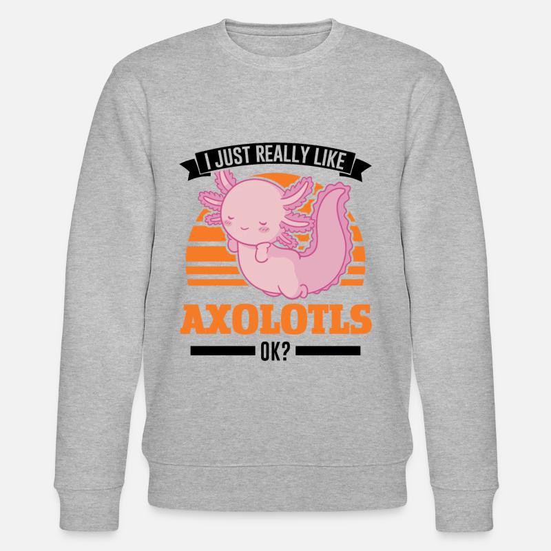 J’aime beaucoup Axolotls Tail Luch - Sweat bio CHANGER Stanley/Stella Unisexe - gris chiné
