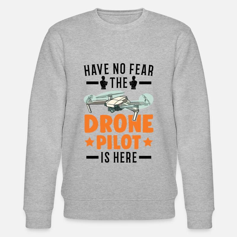 Drone Cadeau Drone Pilote Quadcopter - Sweat bio CHANGER Stanley/Stella Unisexe - gris chiné