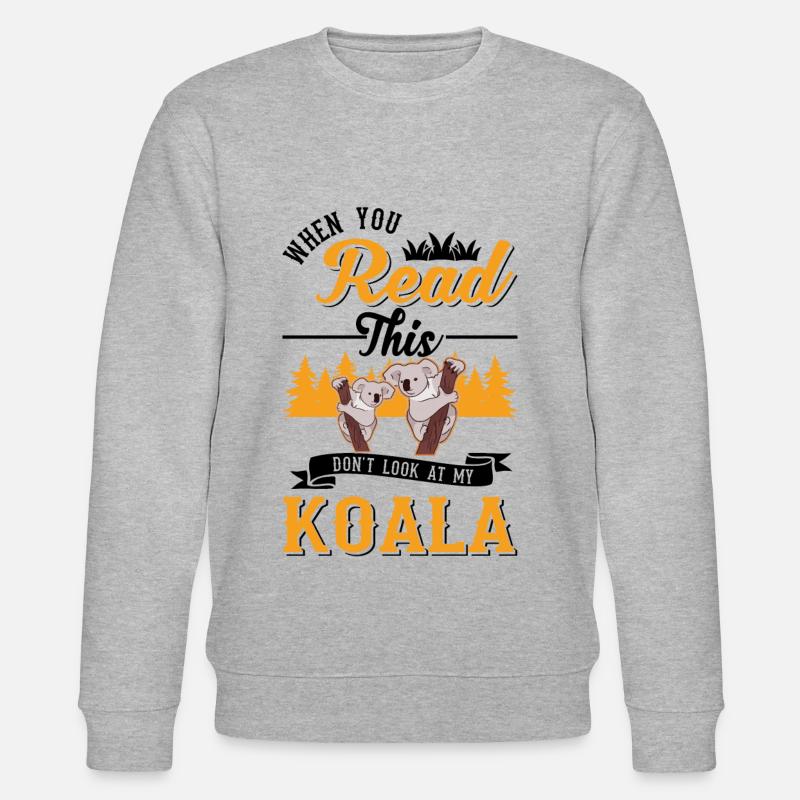 Koala Geschenk Koalabär - Stanley/Stella Unisex Bio-Sweatshirt CHANGER  - Grau meliert