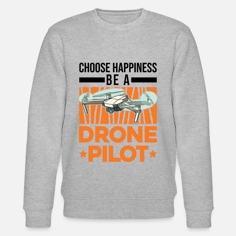 Drone Pilote Cadeau Drone Quadcopter - Sweat bio CHANGER Stanley/Stella Unisexe - gris chiné