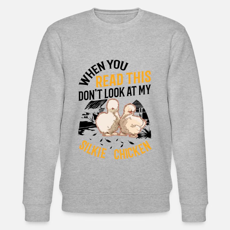 Silk Chicken Cadeau Silkie Chicken - Sweat bio CHANGER Stanley/Stella Unisexe - gris chiné