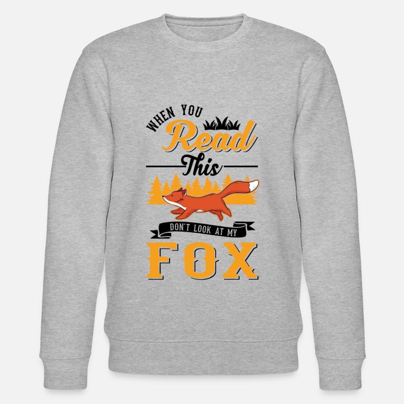 Fuchs Geschenk Rotfuchs - Stanley/Stella Unisex Bio-Sweatshirt CHANGER  - Grau meliert