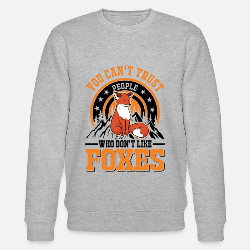 Fuchs Geschenk Rotfuchs - Stanley/Stella Unisex Bio-Sweatshirt CHANGER  - Grau meliert