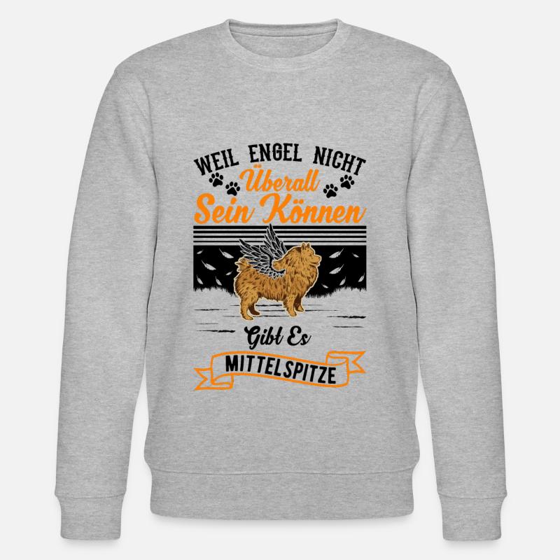 Mittelspitz Engel - Stanley/Stella Unisex Bio-Sweatshirt CHANGER  - Grau meliert