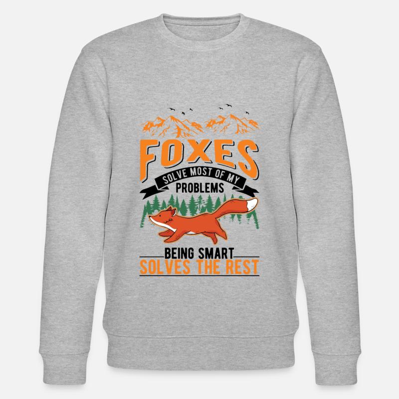 Fuchs Geschenk Rotfuchs - Stanley/Stella Unisex Bio-Sweatshirt CHANGER  - Grau meliert