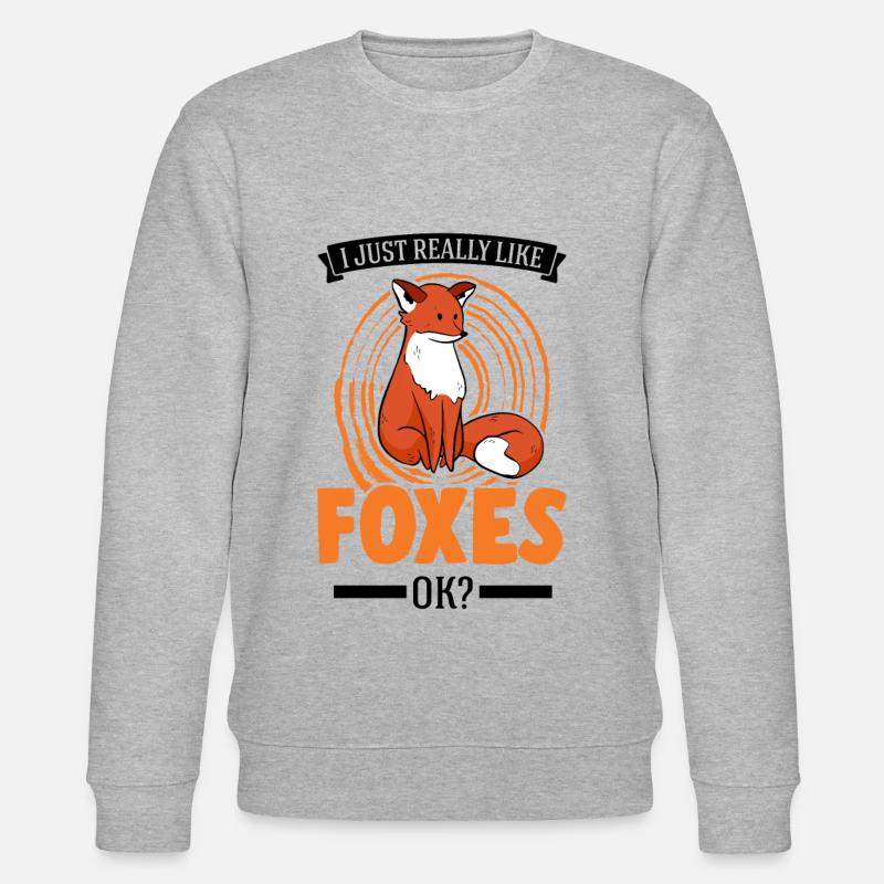 J’aime beaucoup Foxes Rotfuchs Fuchs - Sweat bio CHANGER Stanley/Stella Unisexe - gris chiné