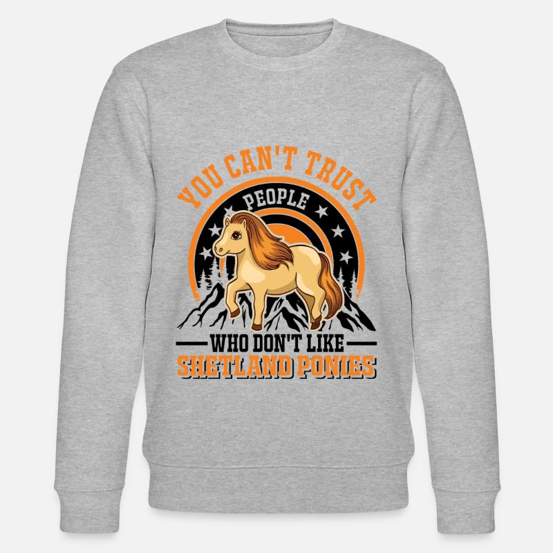 Shetland Pony Cadeau Shetty - Sweat bio CHANGER Stanley/Stella Unisexe - gris chiné
