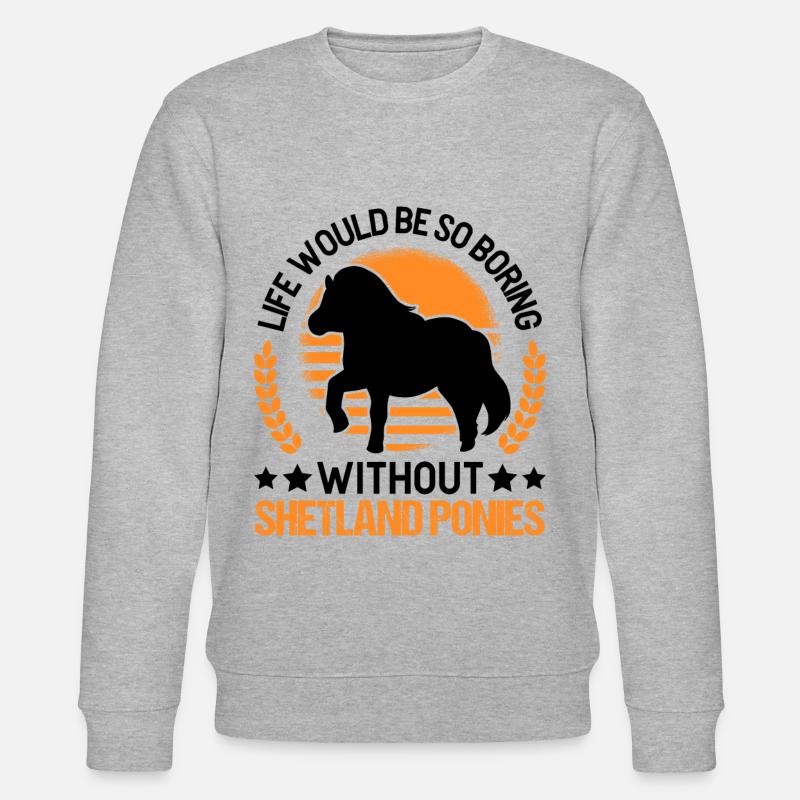 Shetland Pony Gift Shetty - Stanley/Stella CHANGER Unisex Organic Sweatshirt - heather grey