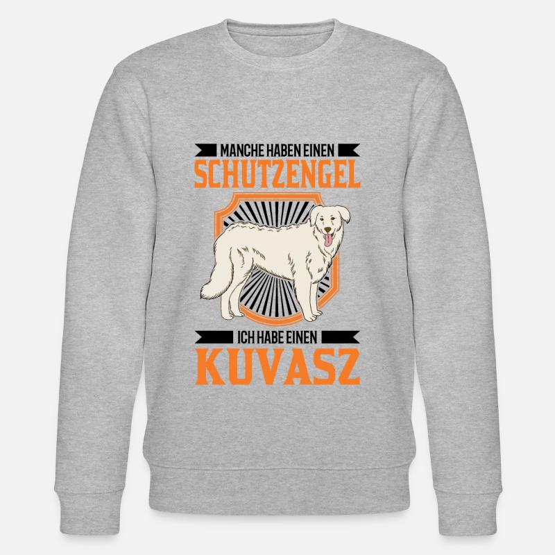 Kuvasz Schutzengel - Stanley/Stella Unisex Bio-Sweatshirt CHANGER  - Grau meliert