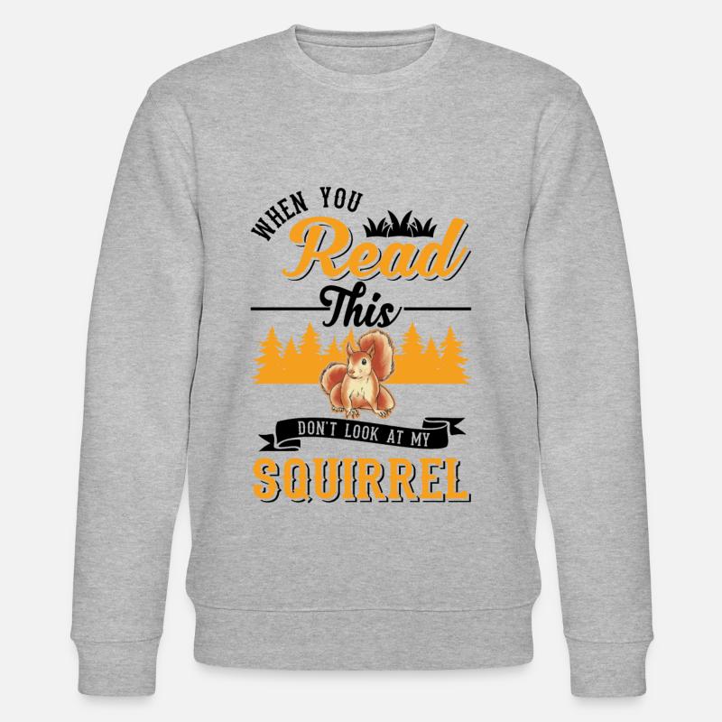 Cadeau Écureuil Gris Écureuil - Sweat bio CHANGER Stanley/Stella Unisexe - gris chiné