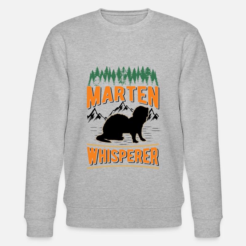 Marder Flüsterer Baummarder - Stanley/Stella Unisex Bio-Sweatshirt CHANGER  - Grau meliert