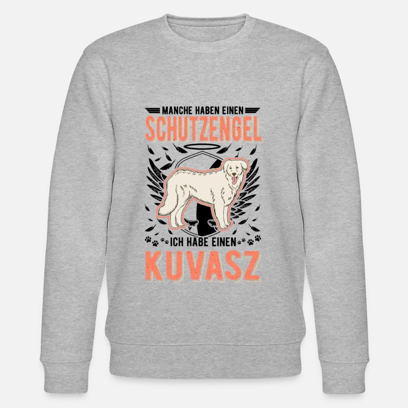 Kuvasz Schutzengel - Stanley/Stella Unisex Bio-Sweatshirt CHANGER  - Grau meliert