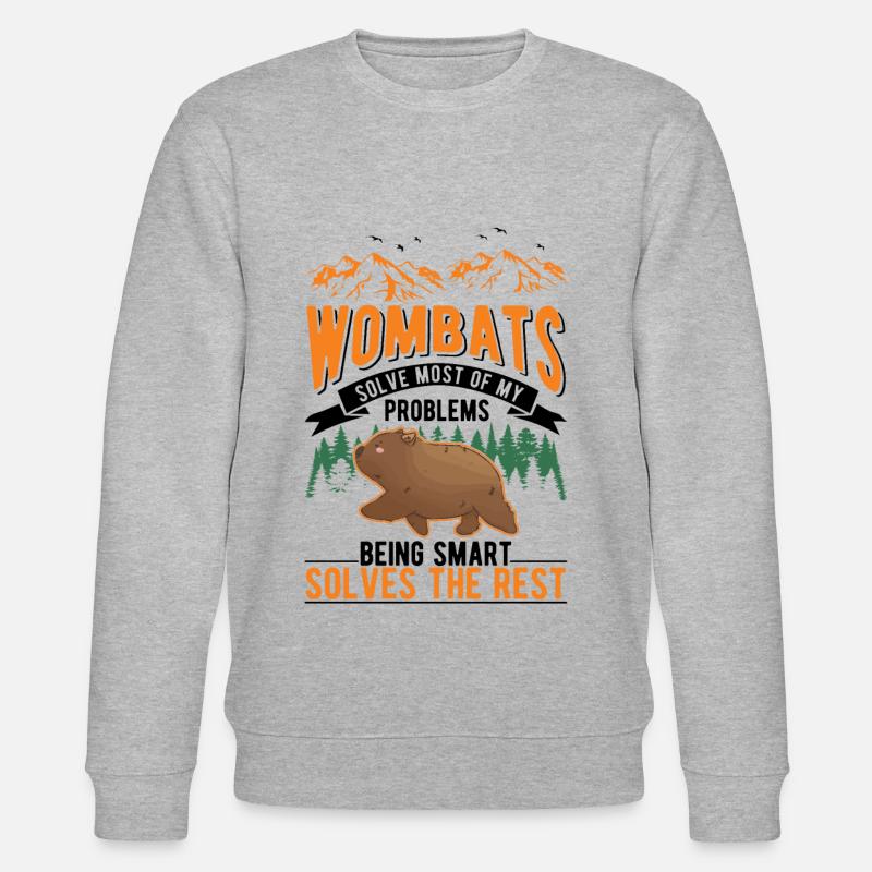 Australischer Wombat - Stanley/Stella Unisex Bio-Sweatshirt CHANGER  - Grau meliert