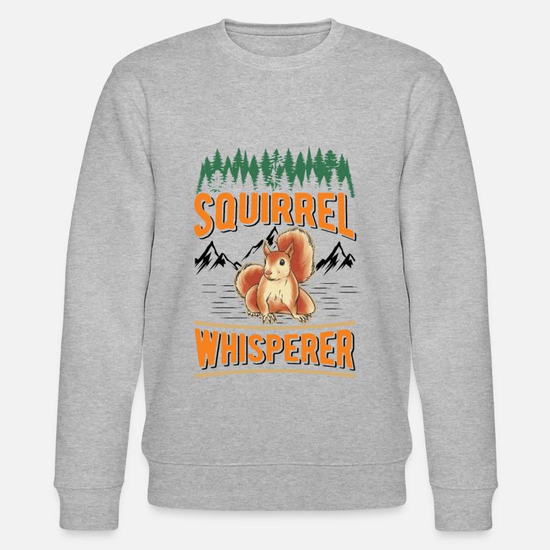Eichhörnchen Flüsterer Squirrel Whisperer - Stanley/Stella Unisex Bio-Sweatshirt CHANGER  - Grau meliert