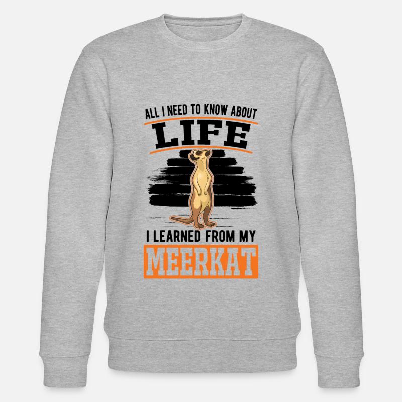 Erdmännchen Meerkat - Stanley/Stella CHANGER Unisex Organic Sweatshirt - heather grey