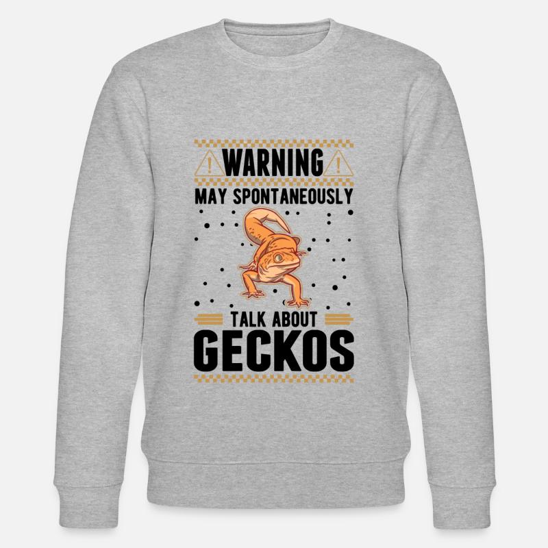 Gecko Cadeau Léopard Gecko - Sweat bio CHANGER Stanley/Stella Unisexe - gris chiné