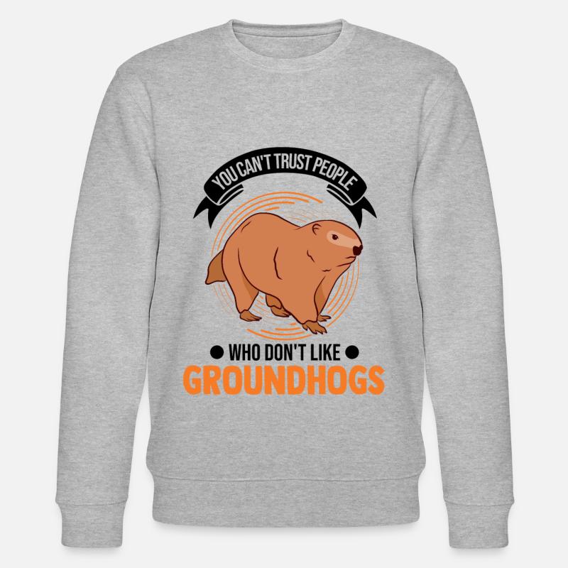 Marmotte marmotte de Murmeltier Waldmurmeltier - Sweat bio CHANGER Stanley/Stella Unisexe - gris chiné