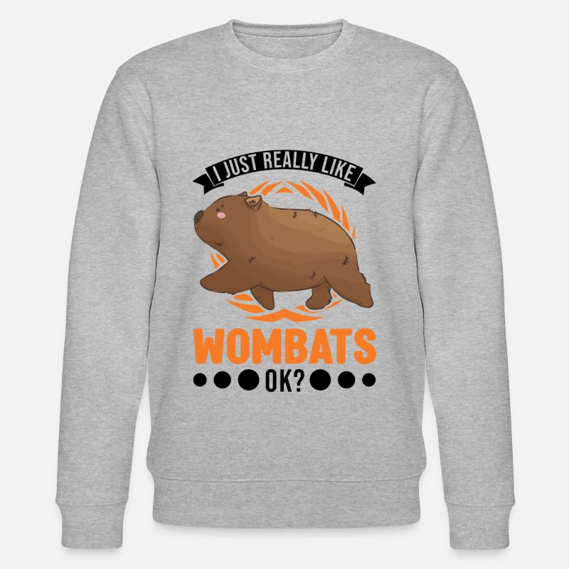 J’aime vraiment Wombats - Sweat bio CHANGER Stanley/Stella Unisexe - gris chiné