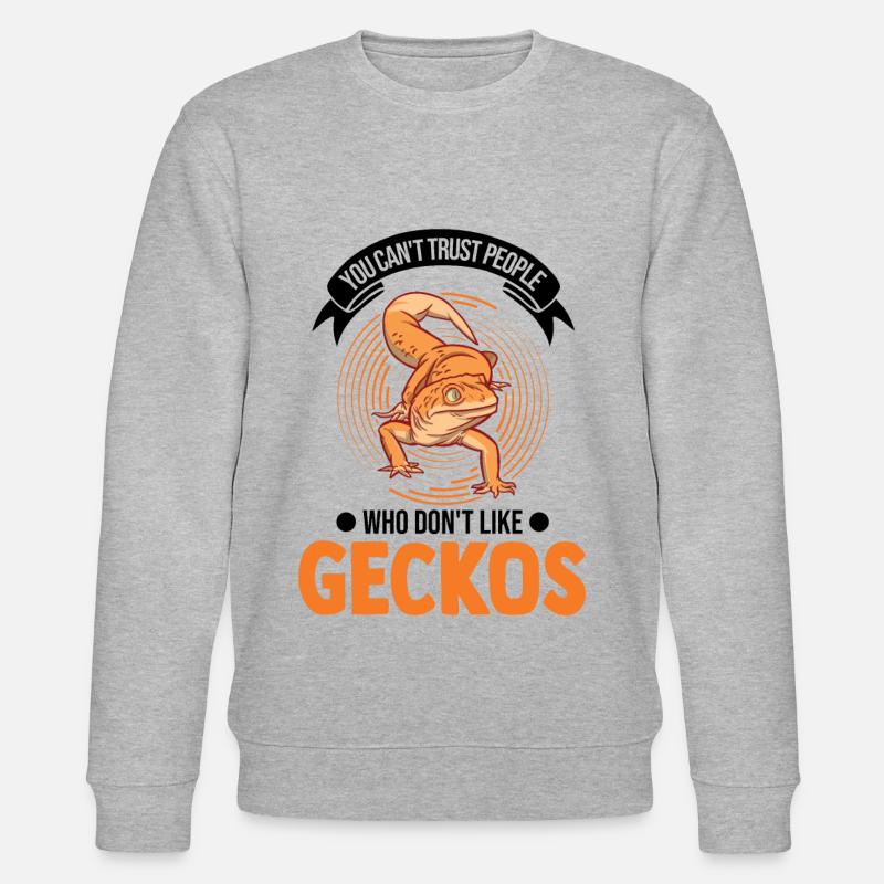 Gecko Cadeau Léopard Gecko - Sweat bio CHANGER Stanley/Stella Unisexe - gris chiné