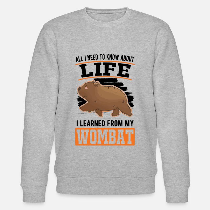 Wombat australien - Sweat bio CHANGER Stanley/Stella Unisexe - gris chiné