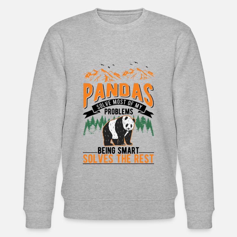 Panda Lover Panda Ours - Sweat bio CHANGER Stanley/Stella Unisexe - gris chiné