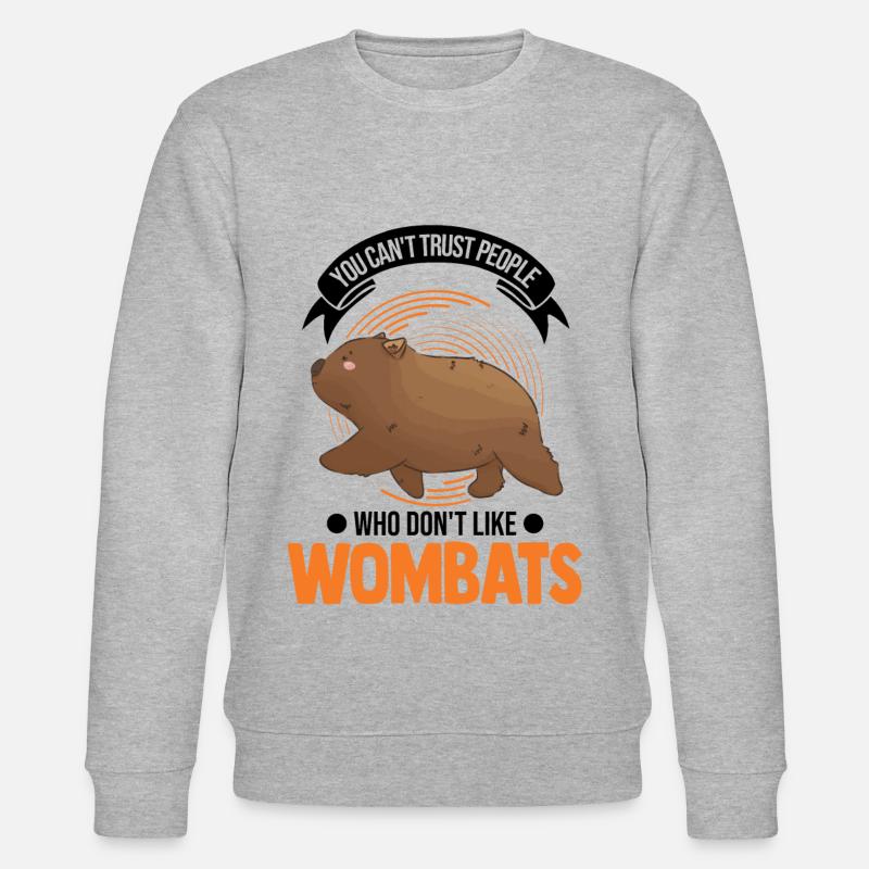 Wombat australien - Sweat bio CHANGER Stanley/Stella Unisexe - gris chiné